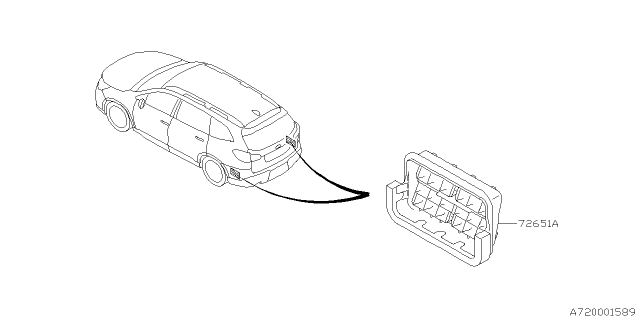 2025 Subaru Ascent GRILL AIR VENT Diagram for 72651XC00B