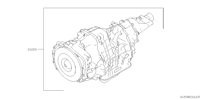 2023 Subaru WRX 4 Cyl 2.4L CVT Base w/Eyesight Automatic Transmission Assembly Diagram 6