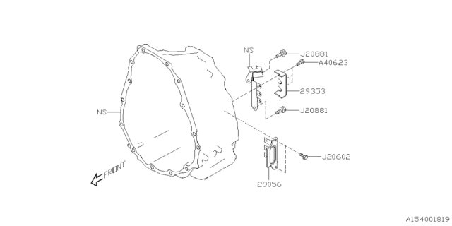 2025 Subaru Forester 4 Cyl 2.5L Hybrid Touring Automatic Transmission Case Diagram 3