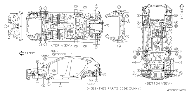 2022 Subaru Crosstrek 4 Cyl 2.0L Hybrid CVT Limited w/Eyesight Plug Diagram 2