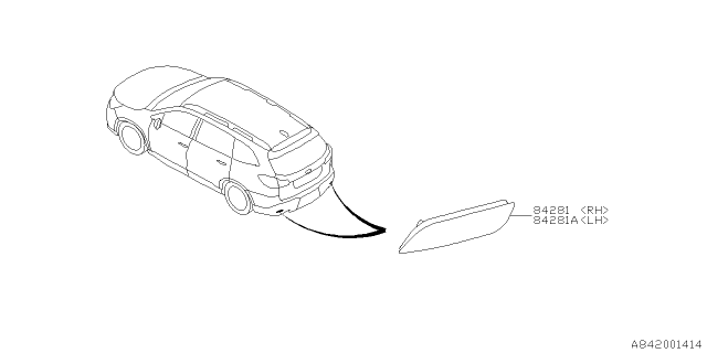 2023 Subaru Ascent 4 Cyl 2.4L Base w/Eyesight Lamp - Rear Diagram 4