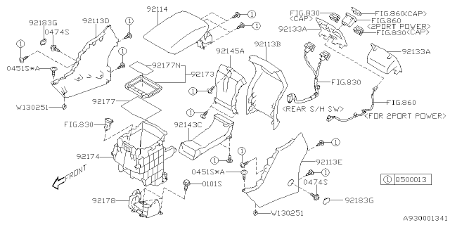 2022 Subaru Forester LID ASSY CSL YEL Diagram for 92114SJ040ON