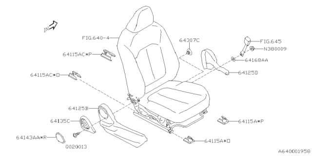 2025 Subaru Forester COVER HINGE OUT MRH Diagram for 64115FN060
