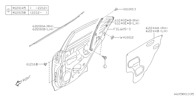 2024 Subaru WRX 4 Cyl 2.4L 6MT Base w/Eyesight Front Door Panel & Rear Or Slide Door Panel Diagram 4
