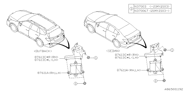 2025 Subaru Outback 4 Cyl 2.5L Premium ADA System Diagram 4