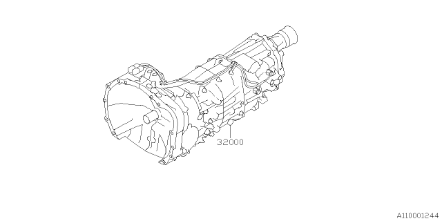 2022 Subaru Crosstrek 4 Cyl 2.0L 6MT Base Manual Transmission Assembly Diagram 3