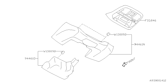 2024 Subaru Crosstrek COVER EYESIGHT Diagram for 92156FN010