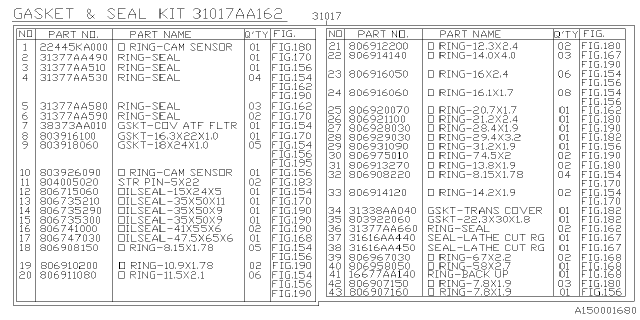2022 Subaru Outback 4 Cyl 2.5L Base Automatic Transmission Assembly Diagram 2