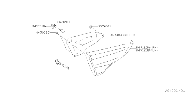 2025 Subaru Legacy 4 Cyl 2.5L Sedan Lamp - Rear Diagram 3