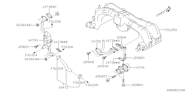 2025 Subaru Impreza PIPE-EGR Diagram for 14726AA470