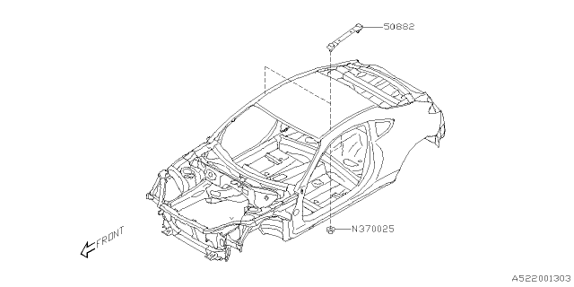 2022 Subaru BRZ 4 Cyl 2.4L 6MT Premium Side Panel Diagram 4