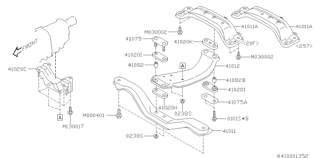 2021 Subaru WRX STI 4 Cyl 2.5L Turbo 6MT Limited Engine Mounting Diagram 2