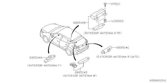 2025 Subaru Impreza 4 Cyl 2.0L Eyesight Key Kit & Key Lock Diagram 4
