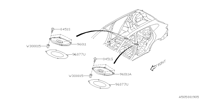 2023 Subaru WRX 4 Cyl 2.4L 6MT Base Body Panel Diagram 2