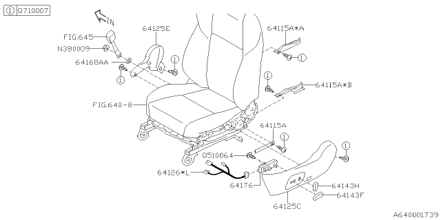 2021 Subaru WRX STI 4 Cyl 2.5L Turbo 6MT Premium Front Seat Diagram 48