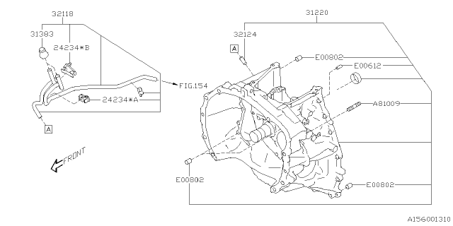 2023 Subaru Crosstrek 4 Cyl 2.0L CVT Eyesight Torque Converter & Converter Case Diagram 3