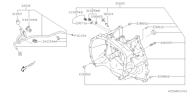 2023 Subaru Forester 4 Cyl 2.5L Wilderness w/Eyesight Torque Converter & Converter Case Diagram 3