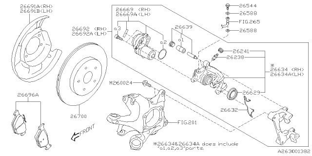 2022 Subaru WRX BRAKE DISC R Diagram for 26700FG020