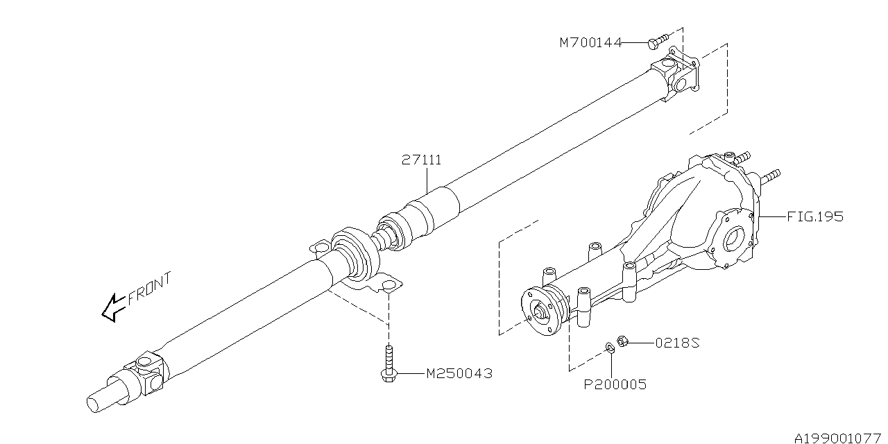 2013 Subaru Forester Propeller Shaft