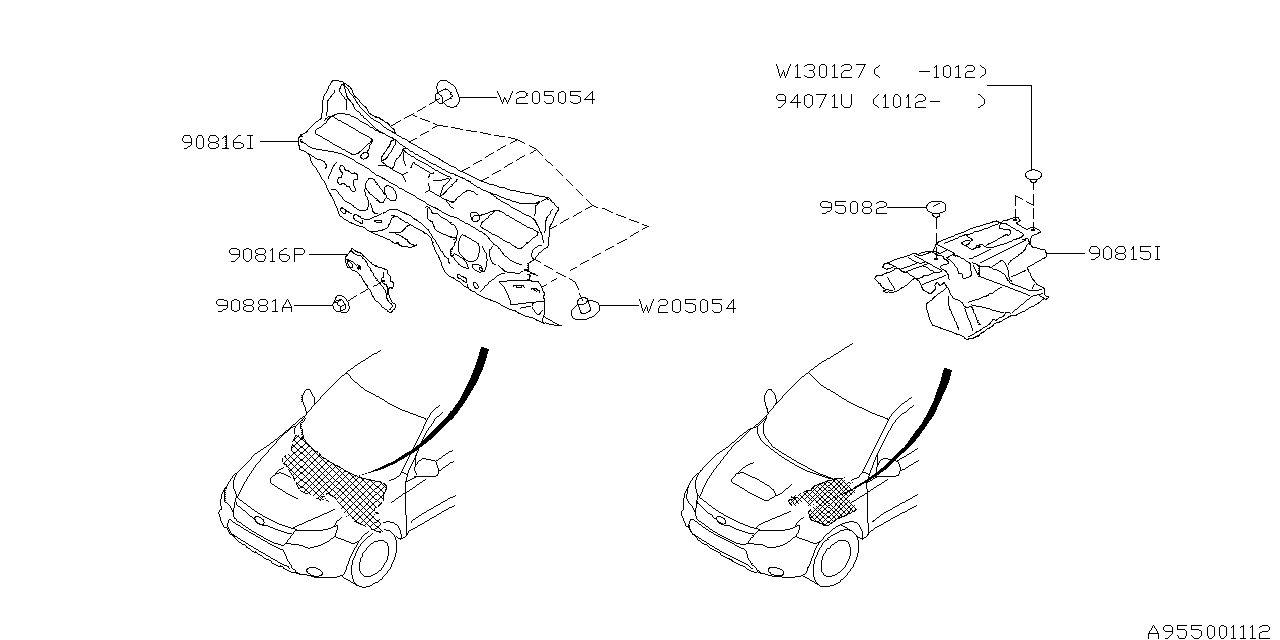 2010 Subaru Forester Floor Insulator