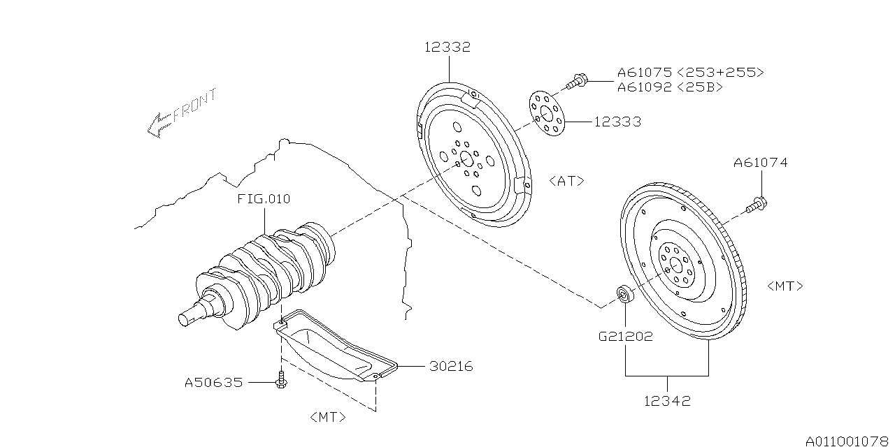 2010 Subaru Forester Flywheel
