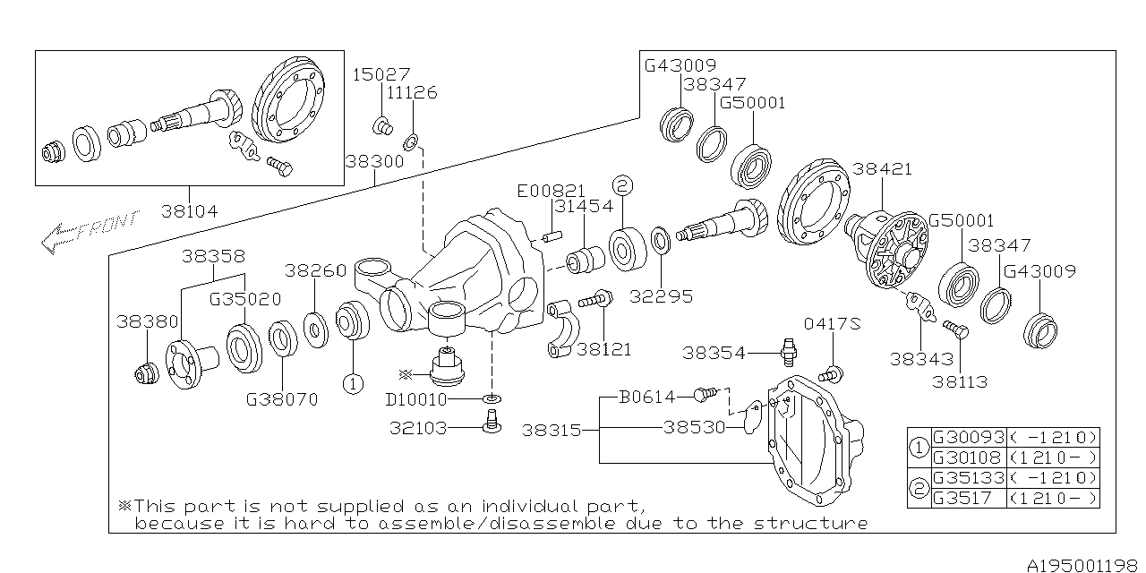 2014 Subaru BRZ Differential - Individual