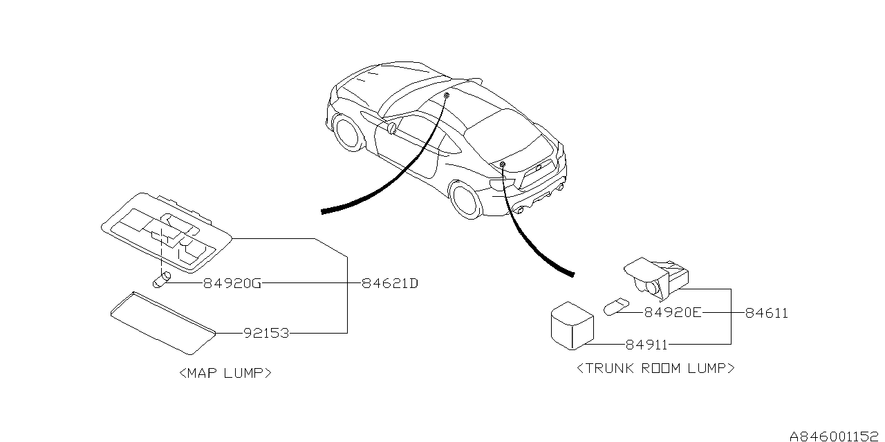 2014 Subaru BRZ Lamp - Room