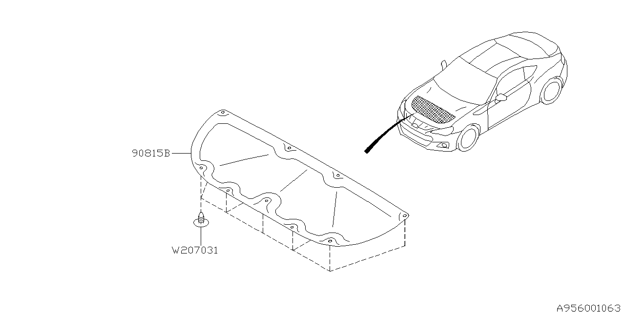 2014 Subaru BRZ Hood Insulator