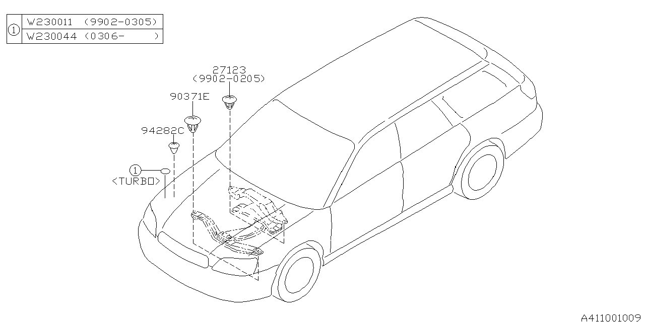 2005 Subaru Baja Protector - Mounting