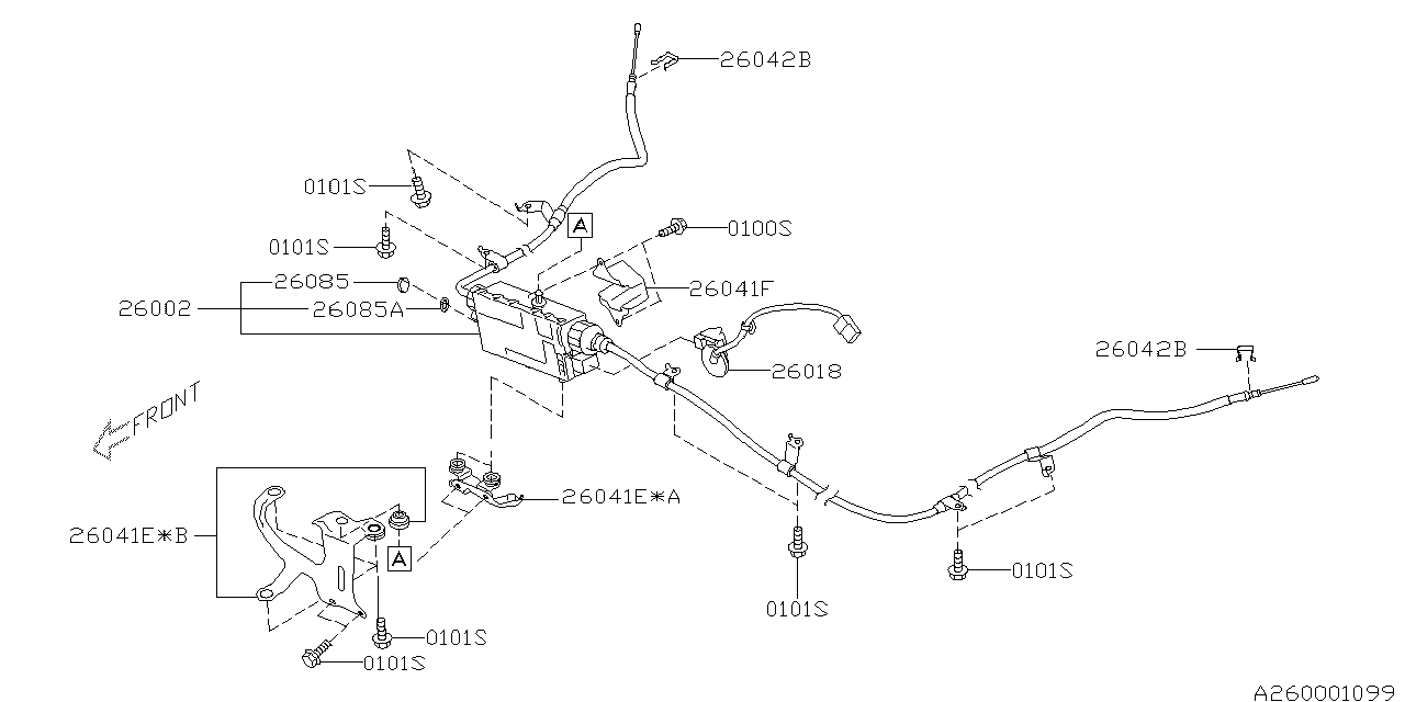 26002AJ01A Genuine Subaru ACTUATOR ELECTRIC PARK BRAKE
