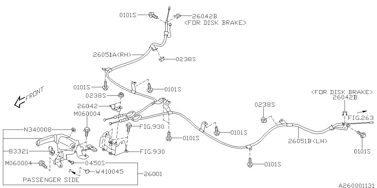 2015 Subaru Forester Parking Brake System