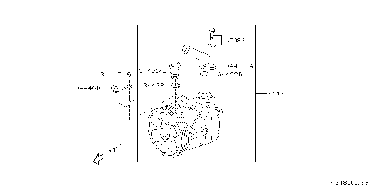 34439FG000 - Genuine Subaru O RING CONNECTOR