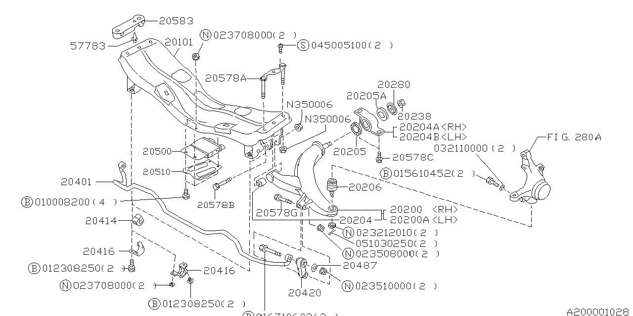 1996 Subaru Outback Front Suspension - Subaru Parts Deal