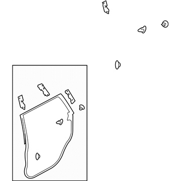 Subaru 63512AJ02B Weather Strip Rear Door Rear