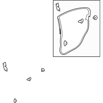 Subaru 63512AJ00B Weather Strip Rear Door Rear