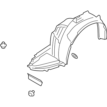 Subaru 59110FG012 Mud Guard Assembly Front LH