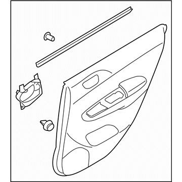 Subaru 94221SC120AR Trim Panel Assembly Door Rear RH