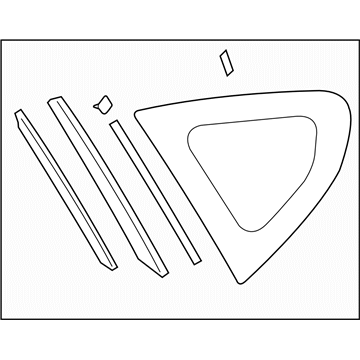 Subaru 65209FJ020 Window Glass Assembly Rear QTRPRH