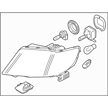 Subaru 84001XA05C Driver Side Headlamp Assembly