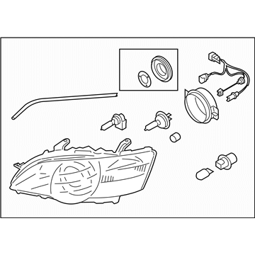 Subaru 84001AG43C Driver Side Headlamp Assembly