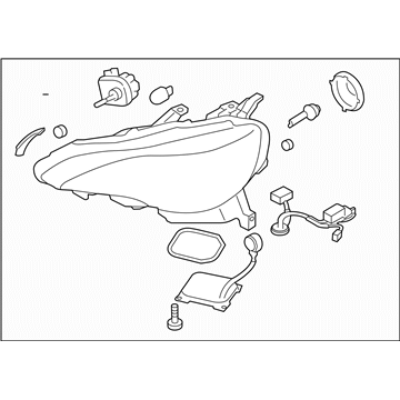 Subaru 84002CA121 Passenger Side Headlamp Assembly