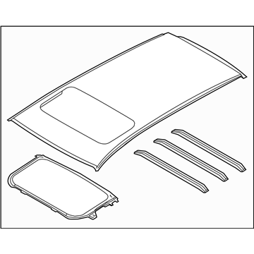 Subaru 53600AL02A9P Roof Panel Complete OBK Sr Xm