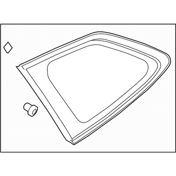 Subaru 65209AJ12A Window Glass Assembly Rear Quarter RH