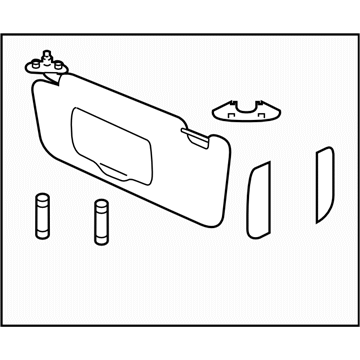 Subaru 92011AL15BME Left Sun Visor Assembly