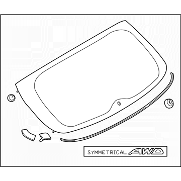 Subaru 63011FG100 Glass Rear Gate