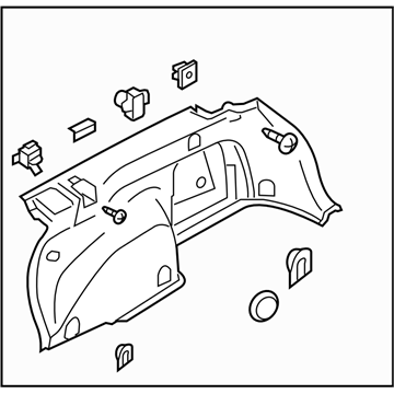 Subaru 94027AJ25AWJ Trim Panel Rear Apron Left