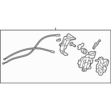 Subaru 61035FG210 Latch & Act Assembly Door Rear LH