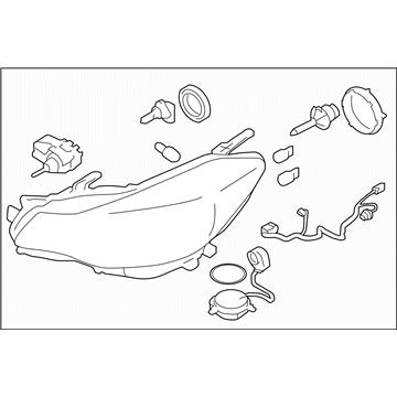 Subaru 84001FJ380 Passenger Side Headlamp Assembly