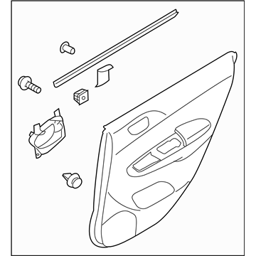 Subaru 94221FG910JC Trim Panel Assembly Door Rear LH