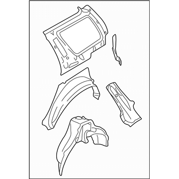 Subaru 51510SA0639P Rear Quarter Complete Inner RH C0